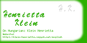 henrietta klein business card